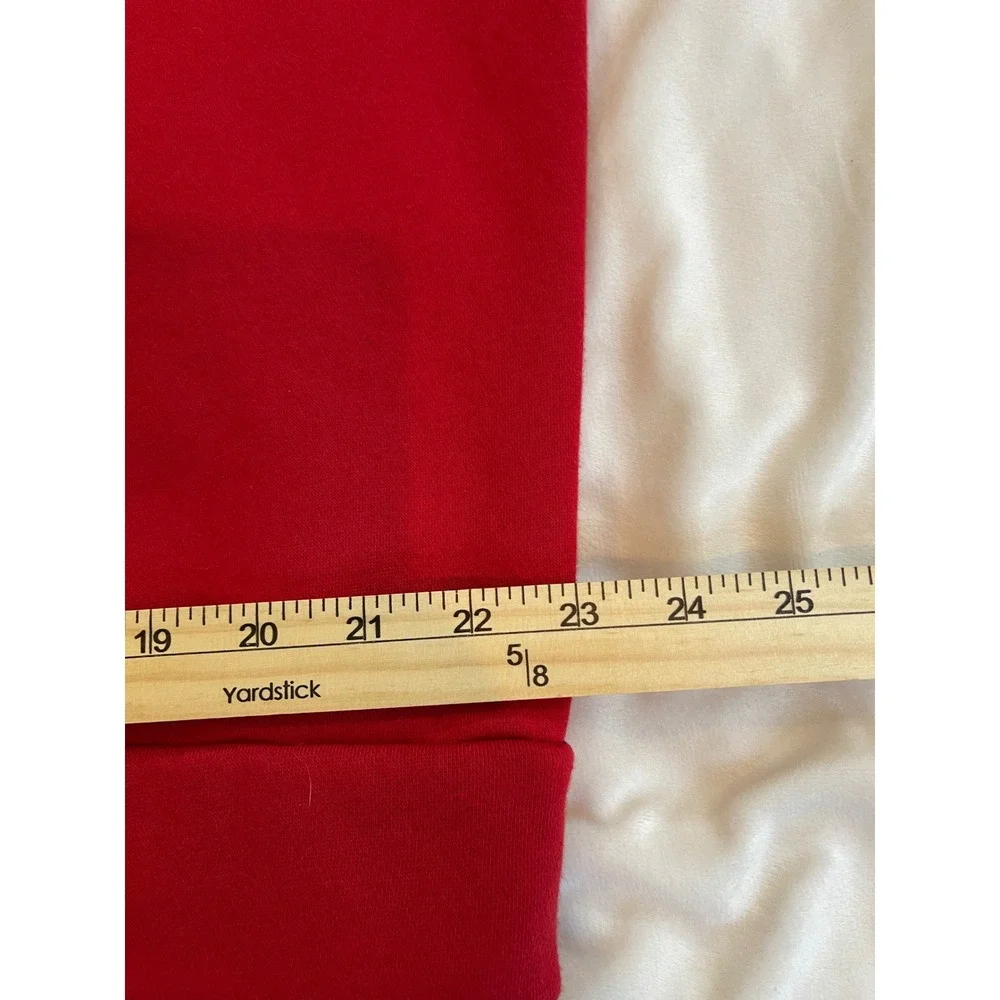 Adidas Mens XL Red Crewneck Sweatshirt Graphic Logo Pullover Fleece XL